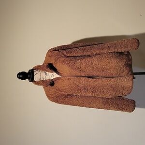 Uniqlo Brown Fluffy Yarn Fleece Jacket